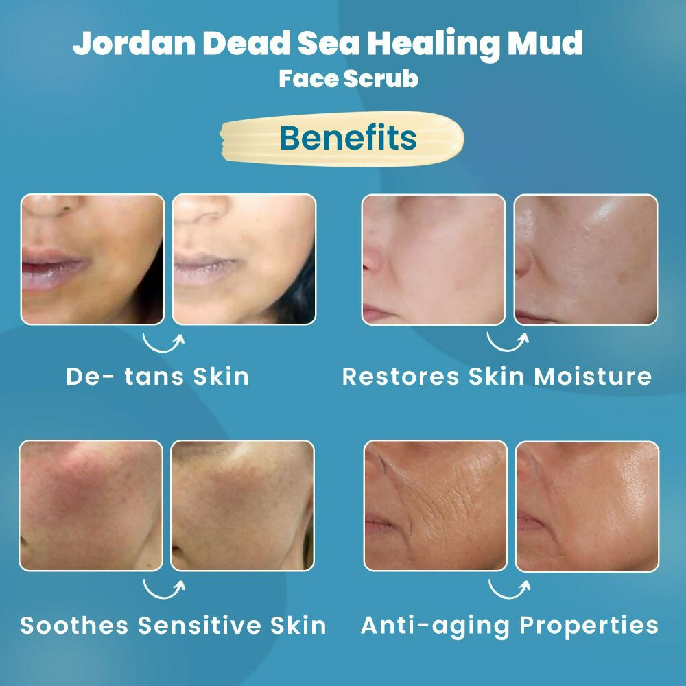 Wild Oak Jordan Dead Sea Healing Mud Face Scrub | Grocsy