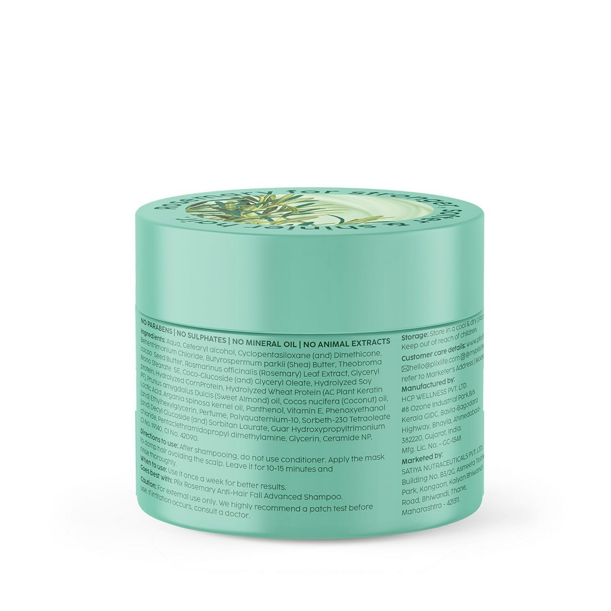 PLIX The Plant Fix Rosemary Anti-Hair Fall Treatment Advanced Hair Mask With 3% Rosemary Extract | Grocsy