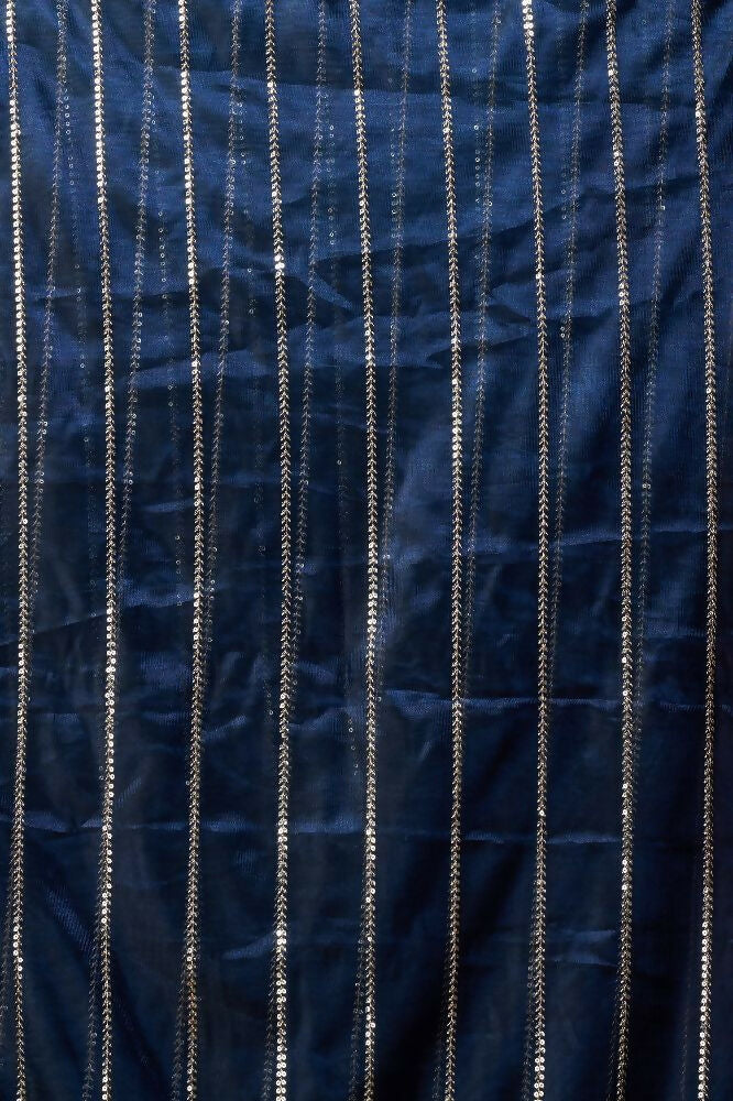 Joban Fashion Navy Blue Net Party Wear Sarees | Grocsy
