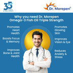 Dr. Morepen COD Liver Oil Softgels and Omega 3 Deep Sea Fish Oil Softgels Combo | Grocsy