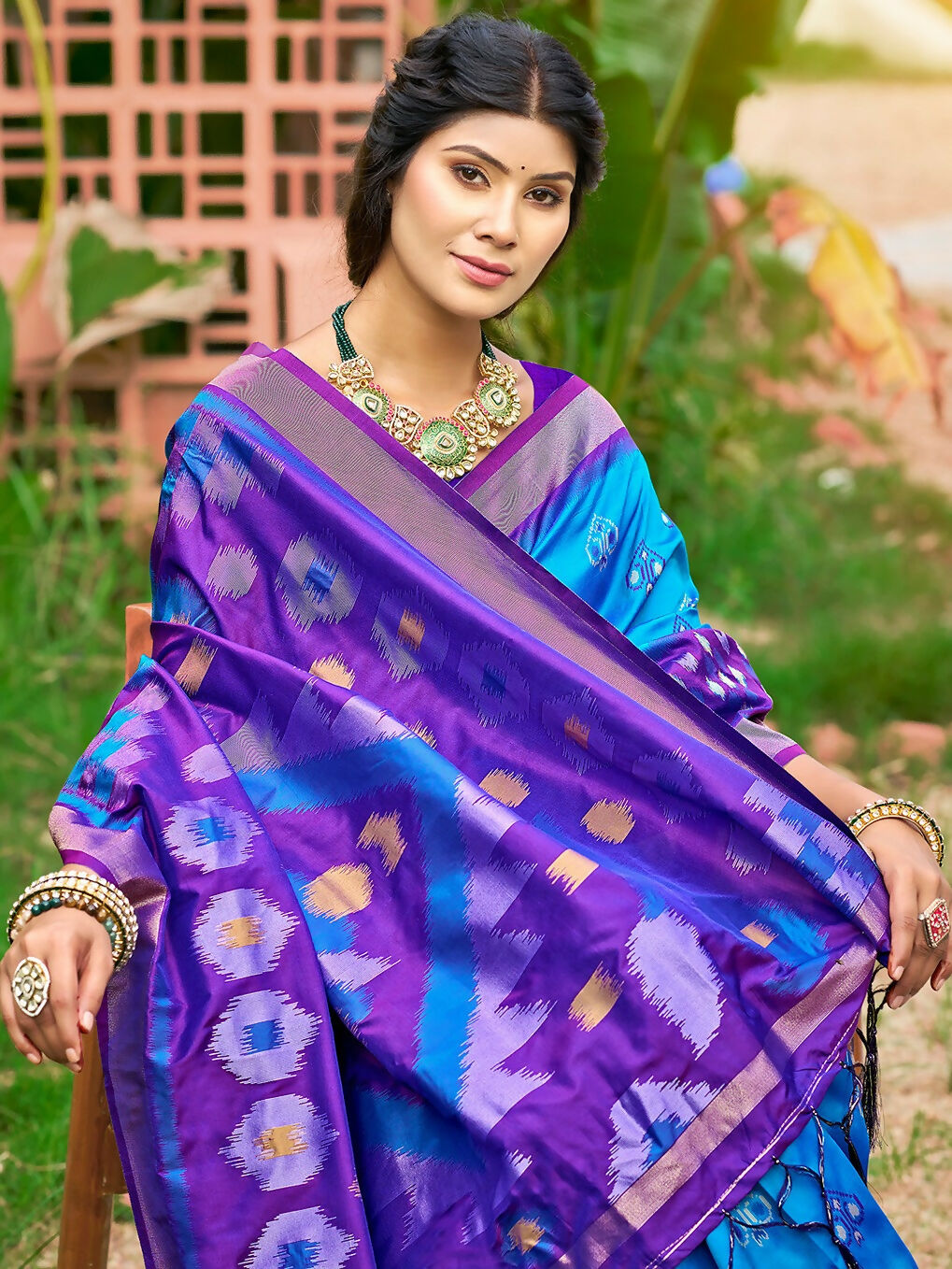 Shree Shyam Fashion Blue Soft Silk Saree | Grocsy