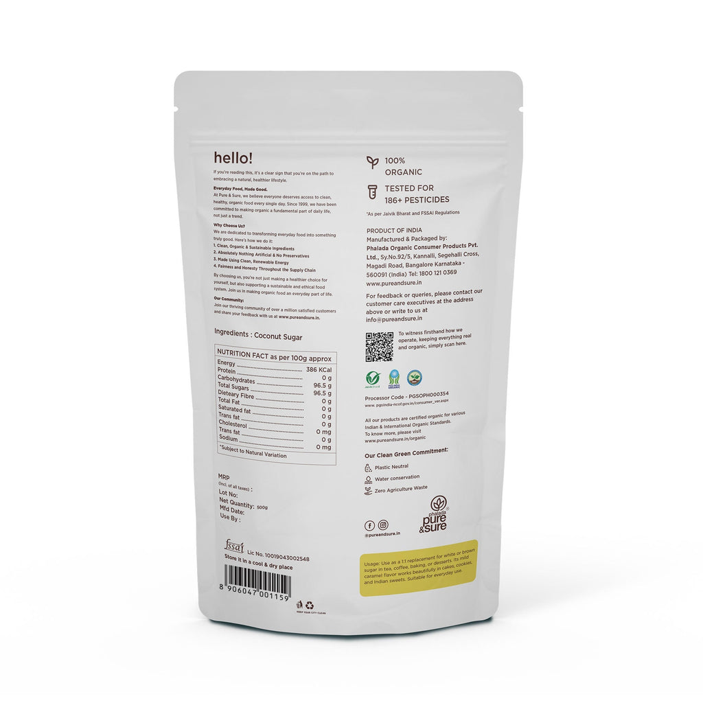 Pure & Sure Organic Coconut Sugar | Grocsy
