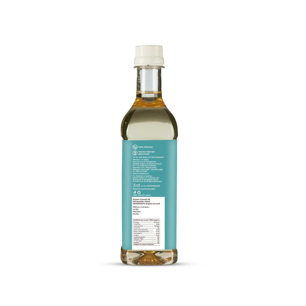 Pure & Sure Organic Cold Pressed Coconut Oil | Grocsy
