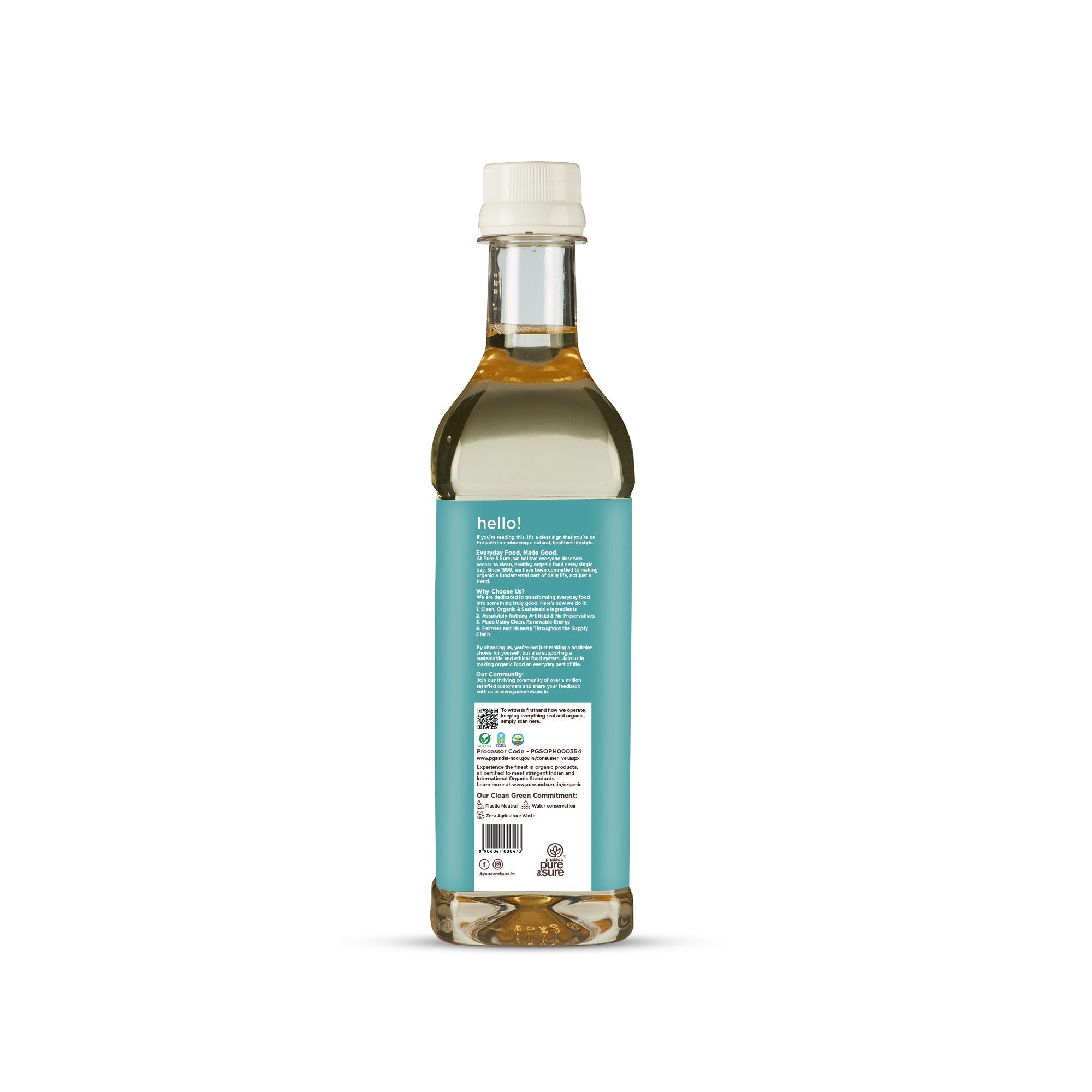 Pure & Sure Organic Cold Pressed Coconut Oil | Grocsy