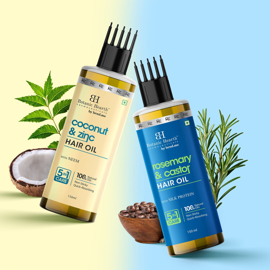 Botanic Hearth Coconut Zinc & Rosemary Castor - Hair Oil | Grocsy