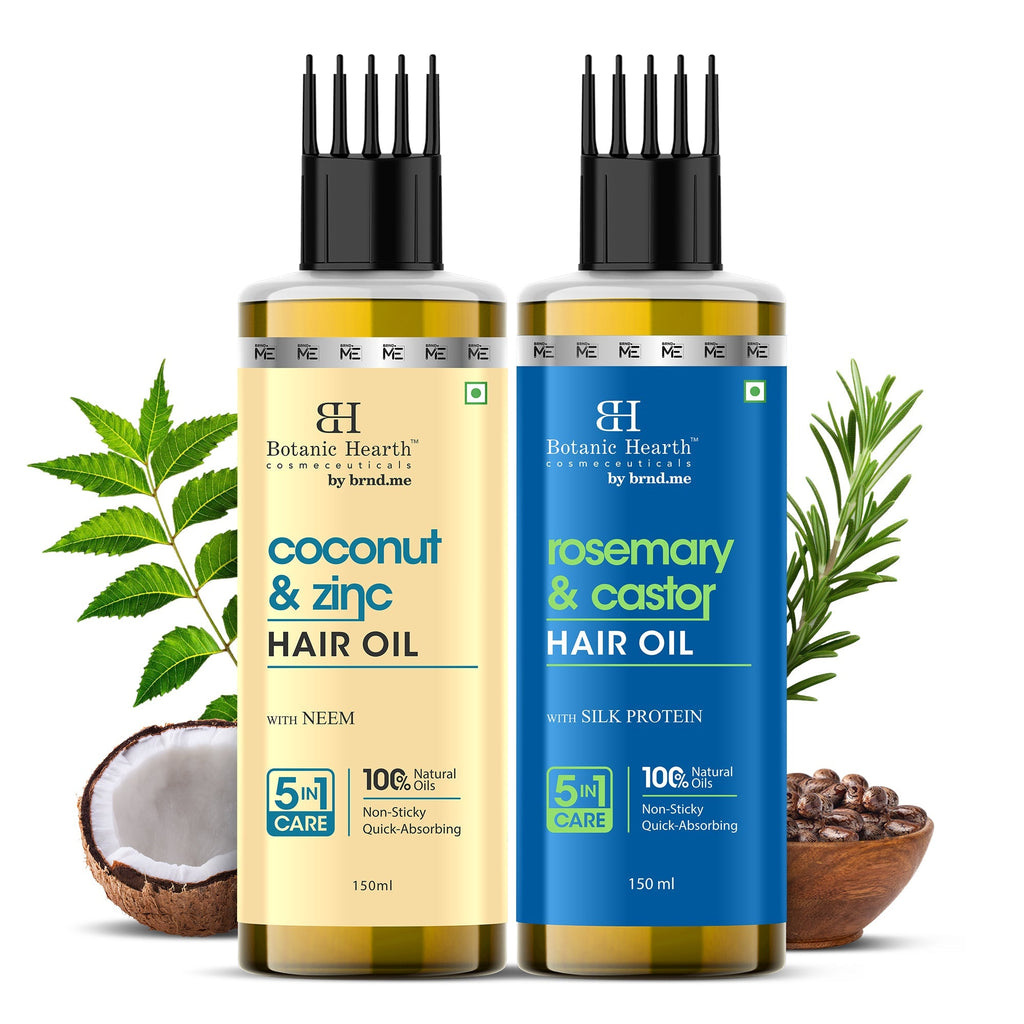 Botanic Hearth Coconut Zinc & Rosemary Castor - Hair Oil | Grocsy