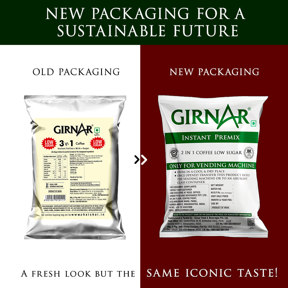 Girnar Instant Premix 3 In 1 Coffee (1kg Vending Pack) | Grocsy