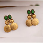Jewel City Gold-Tone Coin Necklace Set with Emerald and Ruby Gemstones | Grocsy