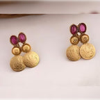 Jewel City Gold-Tone Coin Necklace Set with Emerald and Ruby Gemstones | Grocsy