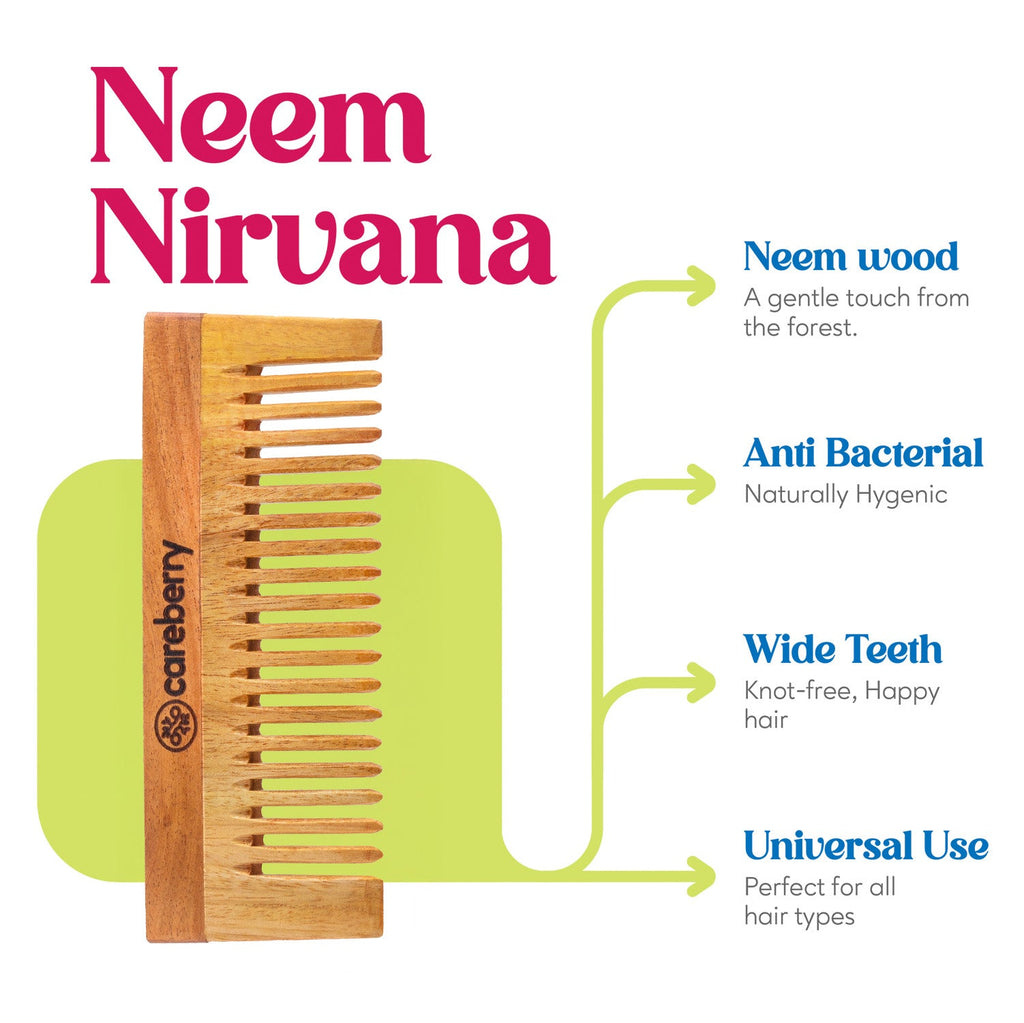 Careberry Neem Nirvana Shampoo Comb | Grocsy
