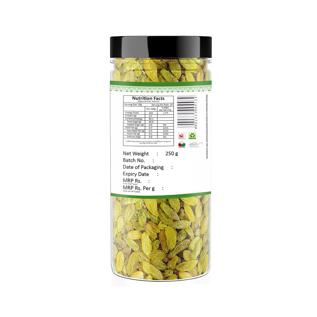 Yum Yum Green Raisins Jar | Grocsy