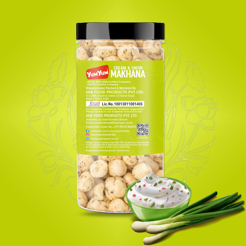 Yum Yum Cream & Onion Makhana Jar | Grocsy