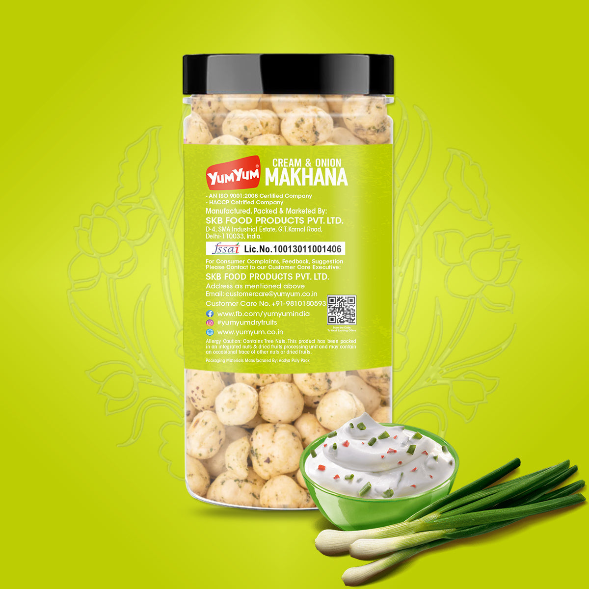 Yum Yum Cream & Onion Makhana Jar | Grocsy