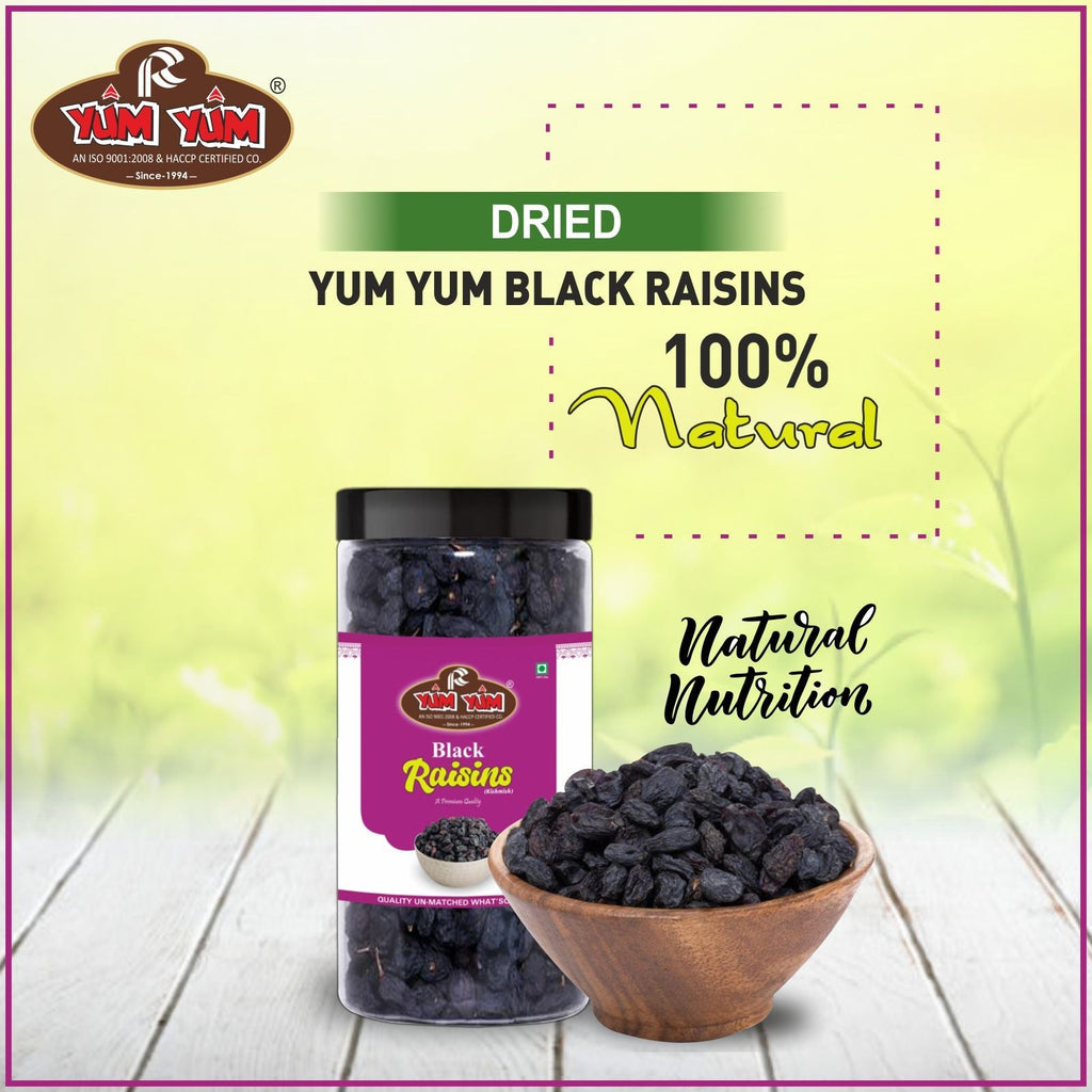 Yum Yum Black Raisins Jar | Grocsy