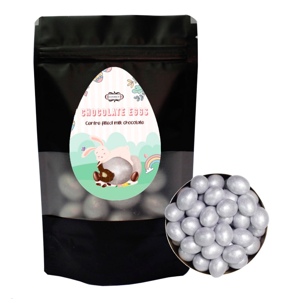 Confect Silver | Edible Chocolate Eggs | Grocsy
