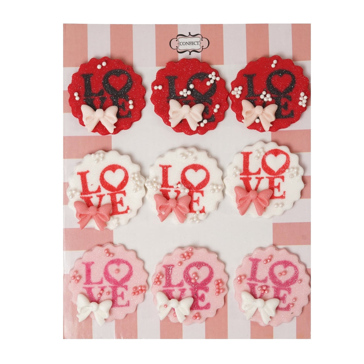 Confect Pack of 6 Valentine Cake & Cupcake Topper 01 | Grocsy