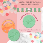 Confect Celebration Stencils Toppers Cutters (Congrats) | Grocsy