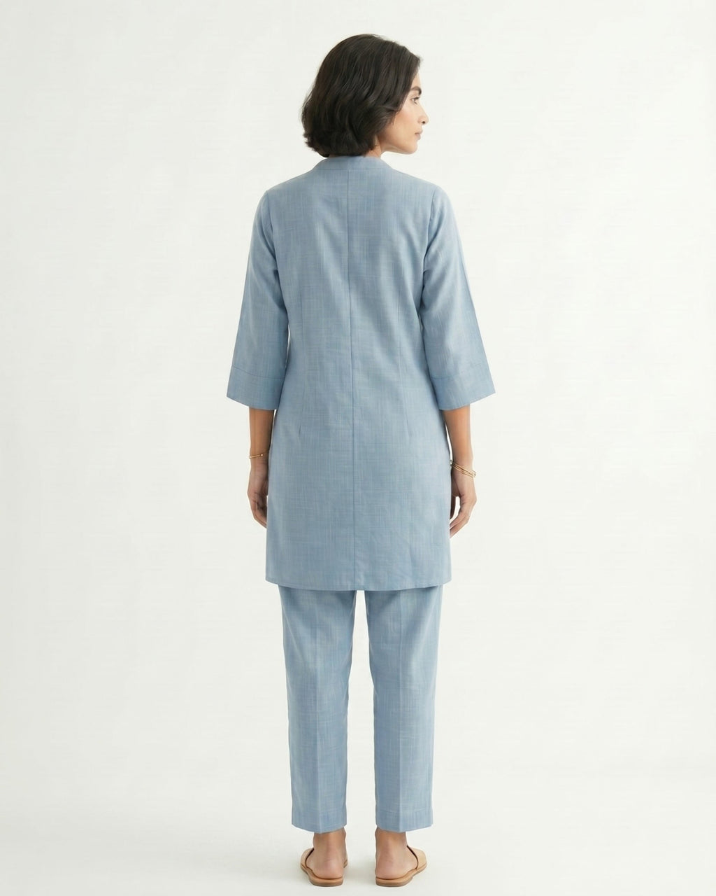 Gharana India Aira Slate Blue Coord Set | Grocsy