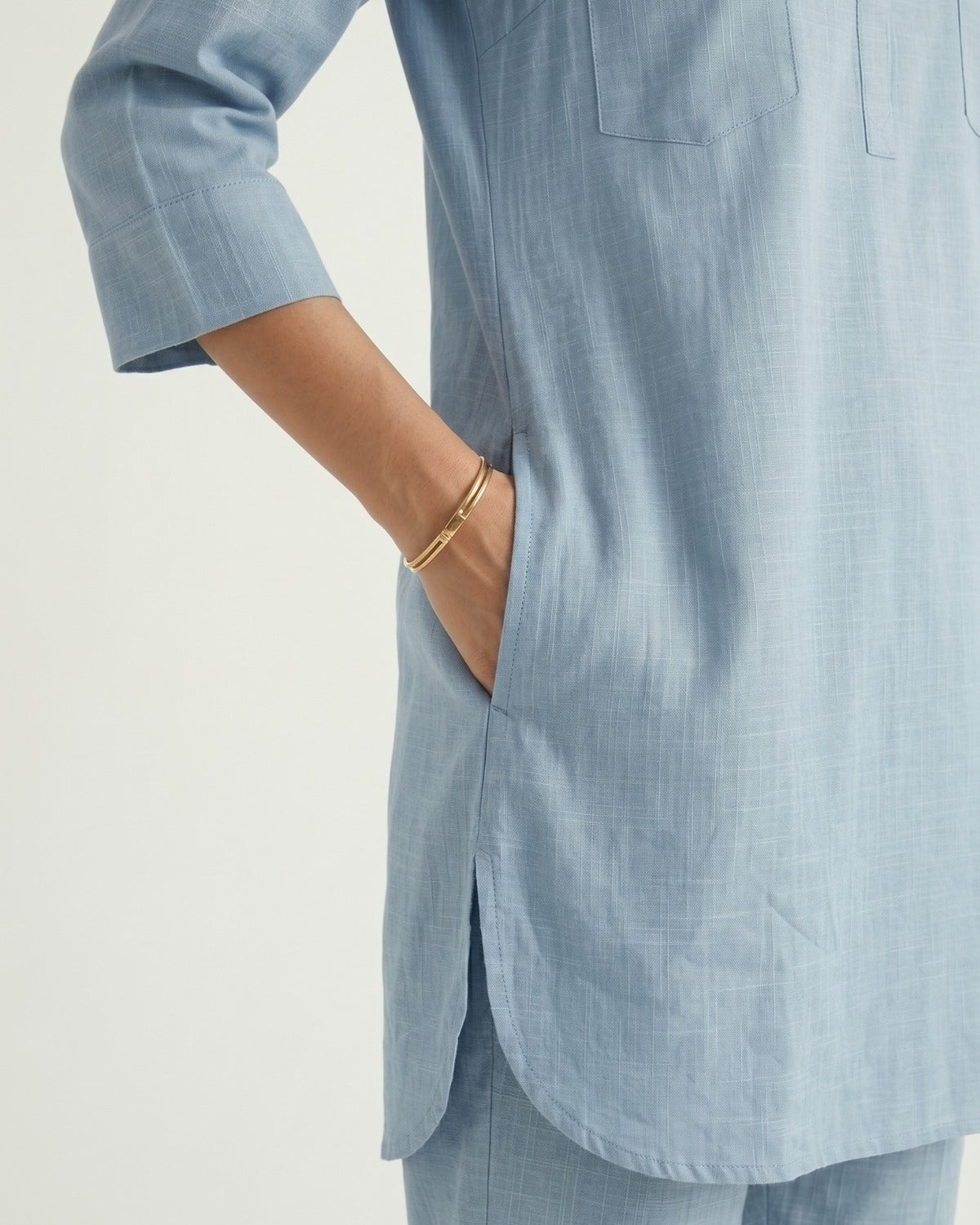 Gharana India Aira Slate Blue Coord Set | Grocsy
