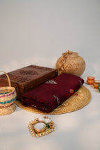 khanduapata Maroon & Green Colour Design Cotton Saree For Women | Grocsy