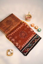 khanduapata Brown & Black Special Design Cotton Saree For Women | Grocsy