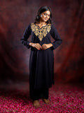 Gharana India Ishq Rayon Black Chikankari Kurta | Grocsy