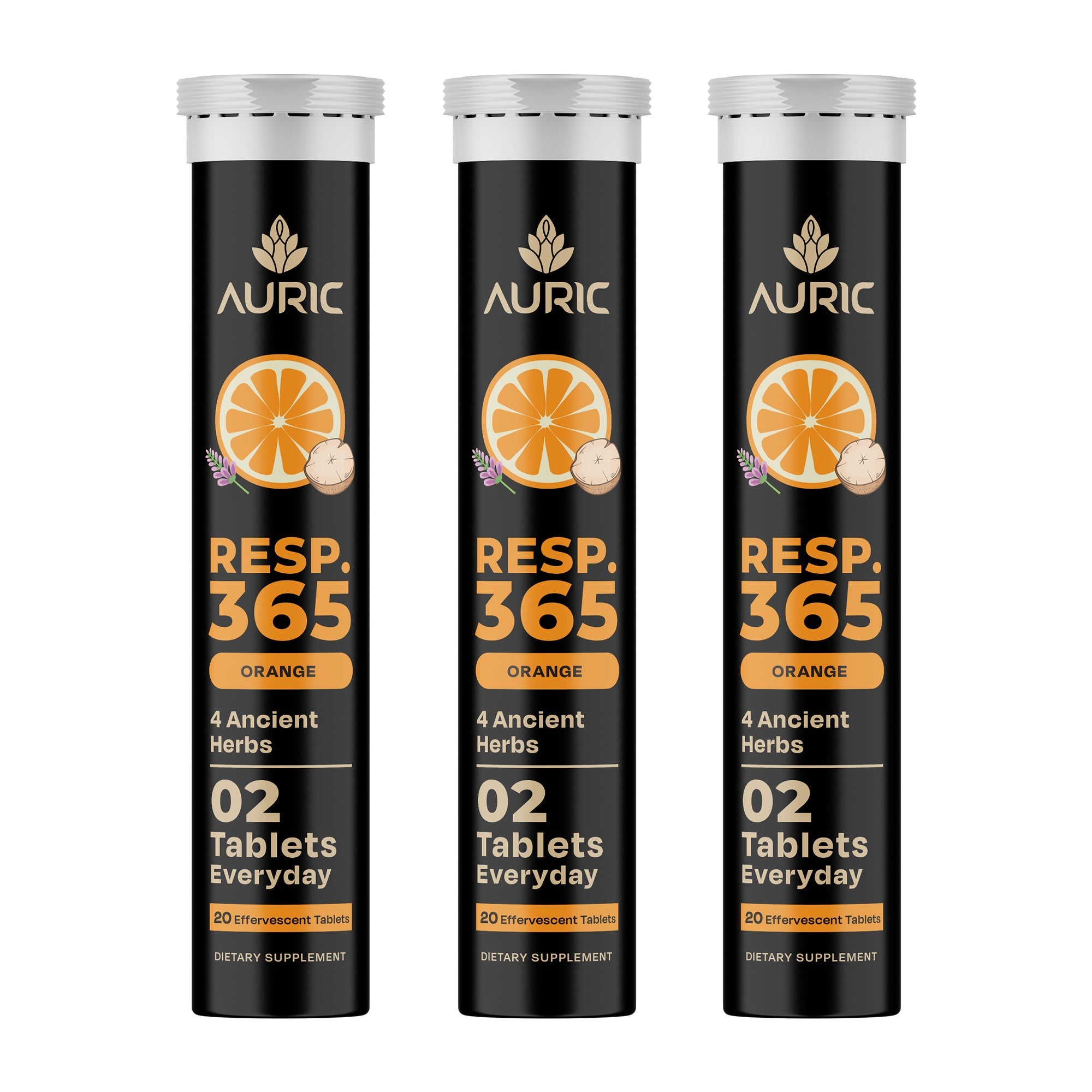 Auric Resp365 Tablets - Orange Flavour | Grocsy