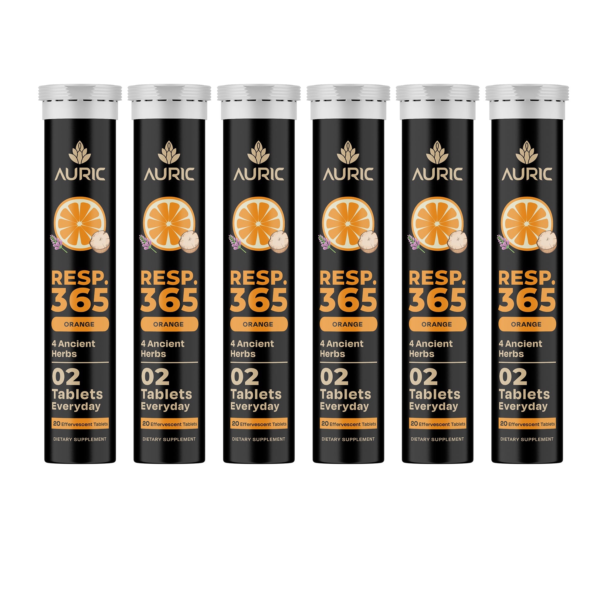 Auric Resp365 Tablets - Orange Flavour | Grocsy
