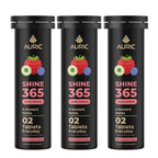 Auric Shine 365 Effervescent Tablets | Mixed Berries Flavour | Grocsy