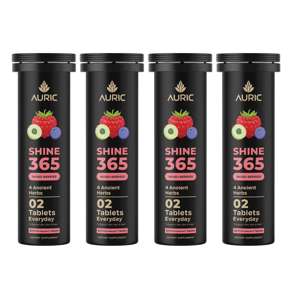 Auric Shine 365 Effervescent Tablets | Mixed Berries Flavour | Grocsy