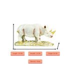 Sowpeace Resin White Rhino Decor | Grocsy