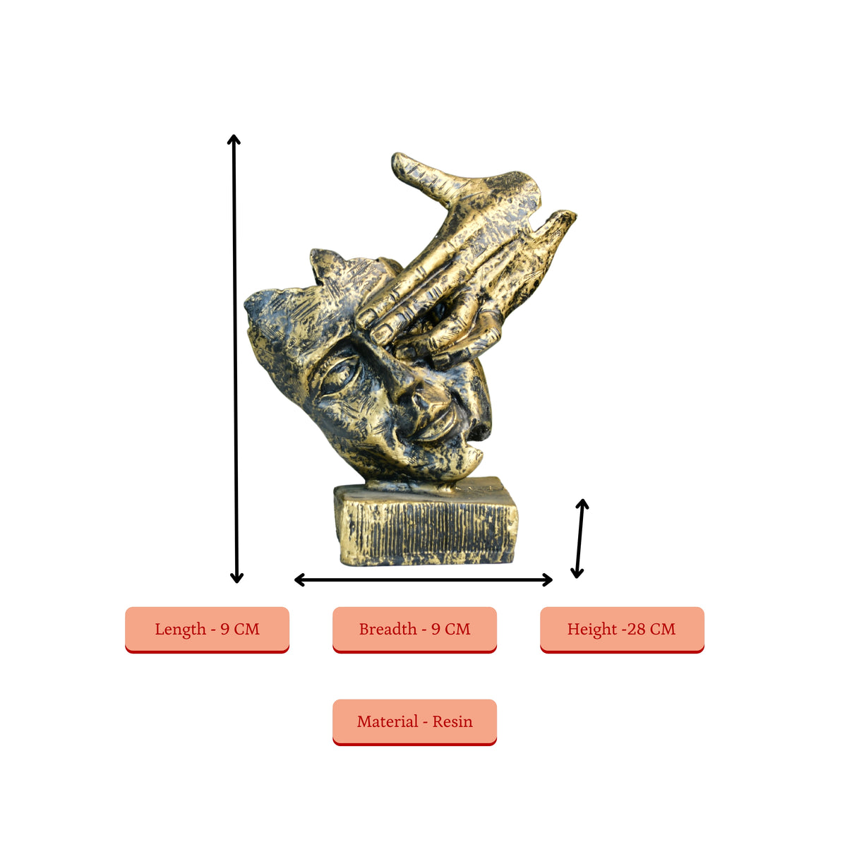 Sowpeace Resin Hand/on/Face Sculpture – Trendy Home Decor Accent & Unique Gift Idea | Grocsy