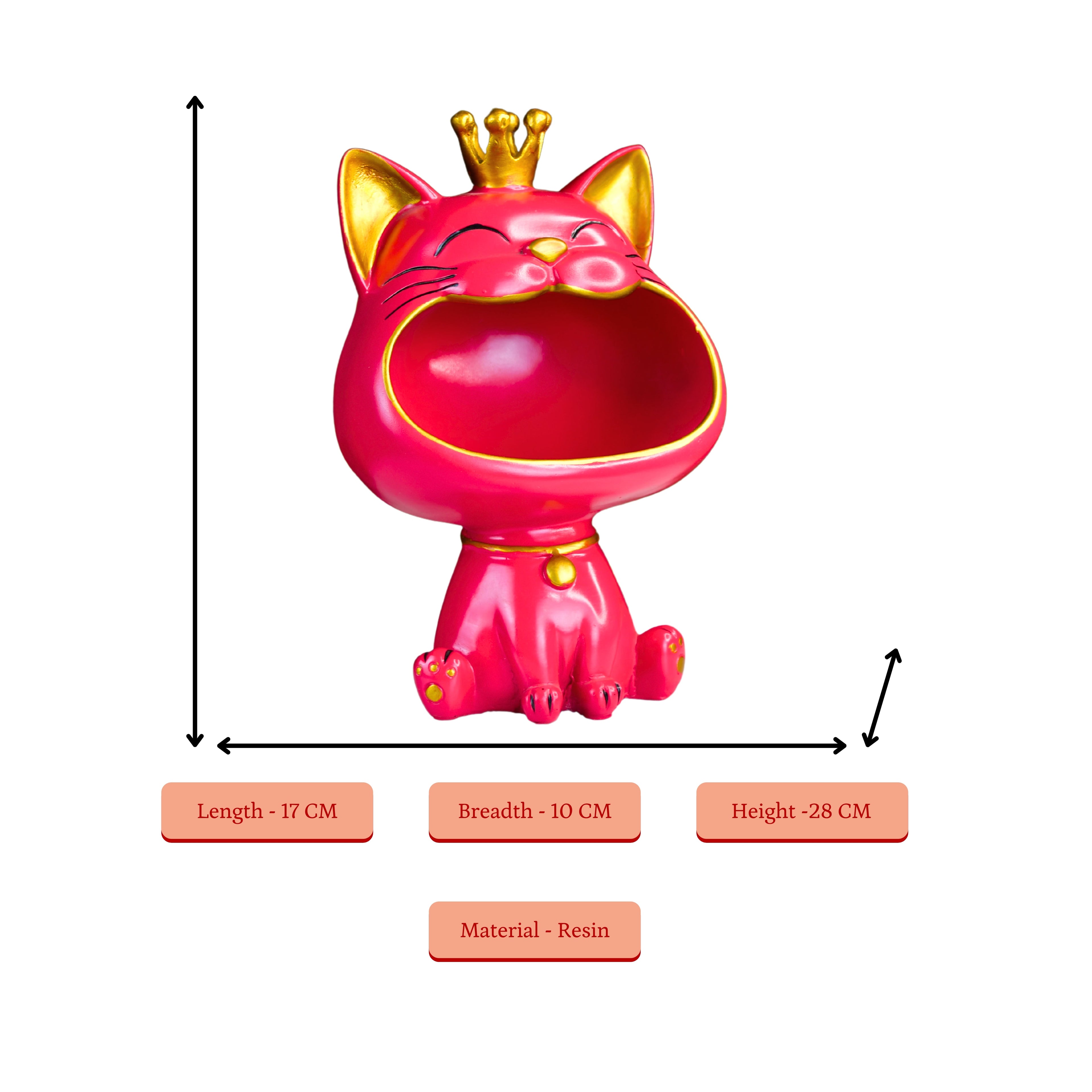 Sowpeace Moulded Resin Cat Holder | Grocsy