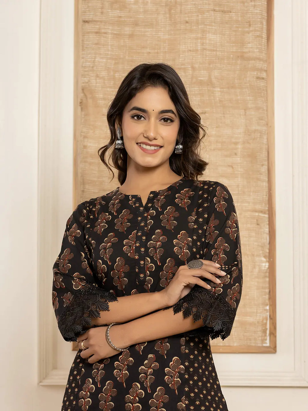 Yufta Cotton Black Co-Ord Set | Grocsy