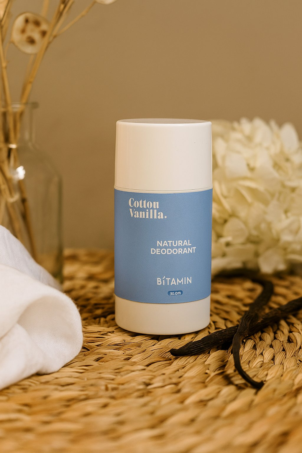 Bitamin Cotton Vanilla Natural Deodorant Roll On | Grocsy