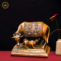 Copper Kamadhenu with Calf | Grocsy