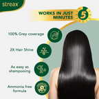 Streax Insta Shampoo Hair Colour for Women & Men, Dark Brown 3 | Grocsy