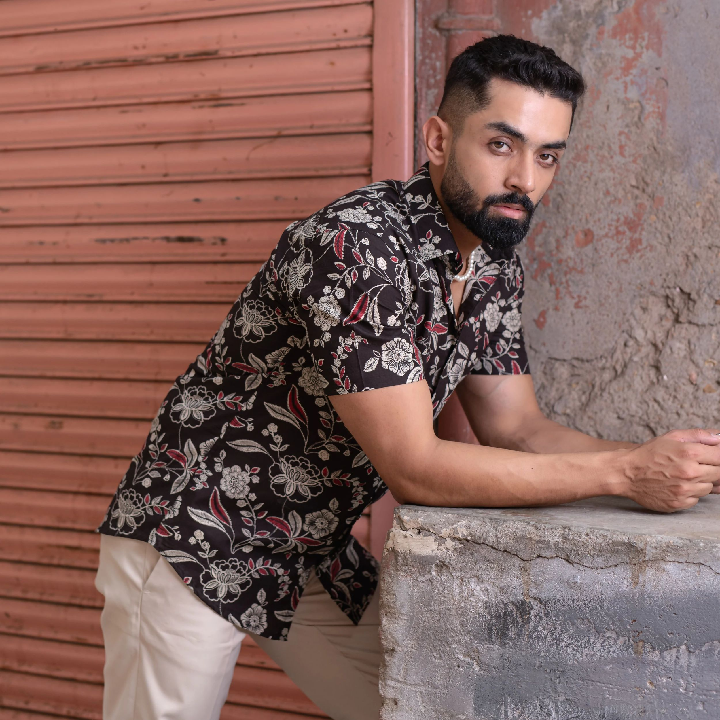 Miravan Men's Multi Colour Floral Printed Half Sleeve Slim Fit shirt | Grocsy
