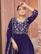 Joban Fashion Wine Readymade Dress With Sequins embroidery Work | Grocsy