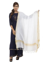 Mominos Fashion Moeza Slub Cotton Off White Dupatta | Grocsy