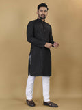 Anaita Black Embroidered Rayon Straight Kurta | Grocsy