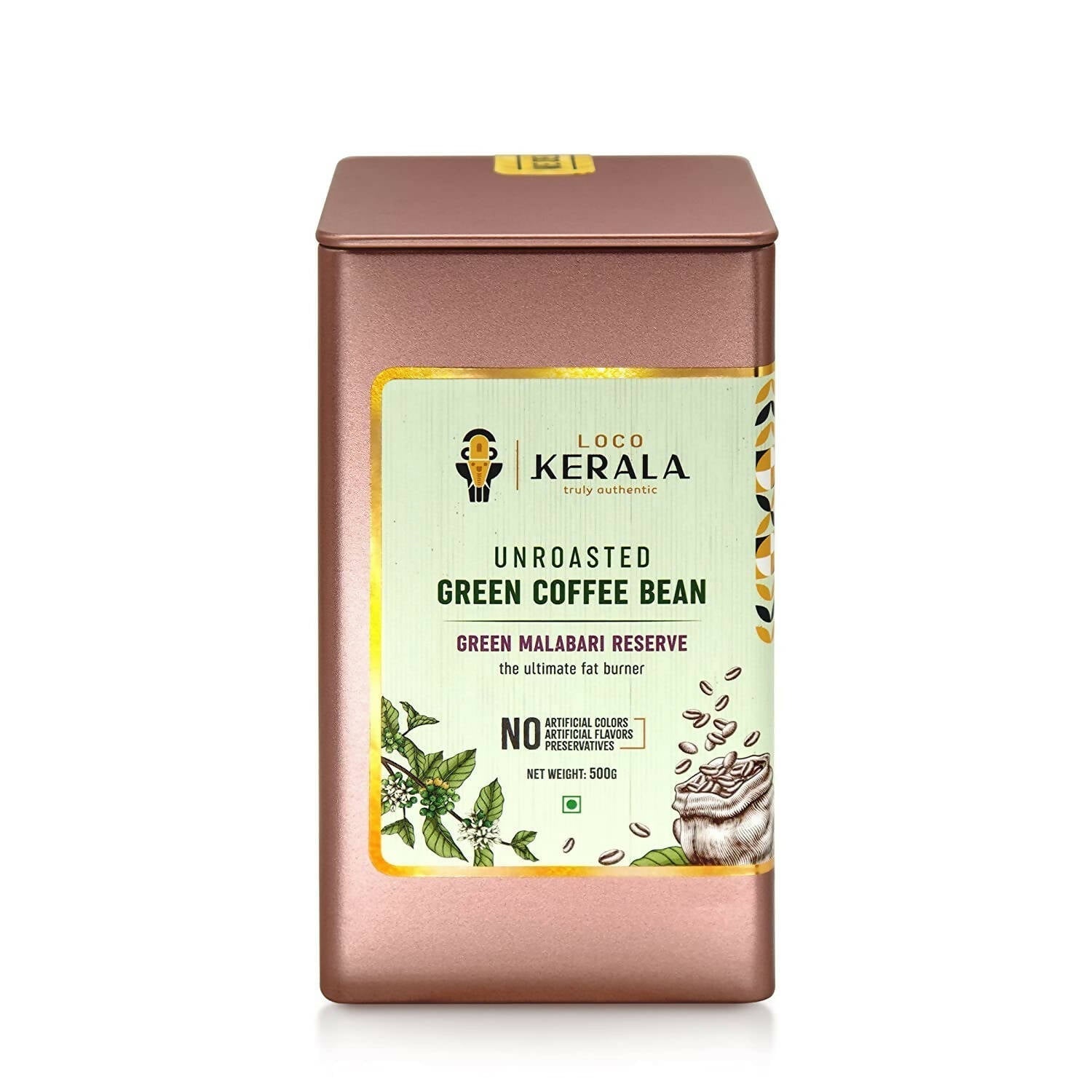 LocoKerala Green Malabari Reserve Unroasted Green Coffee Bean | Grocsy