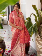 Anaita Cream Silk Woven Saree With Blouse | Grocsy