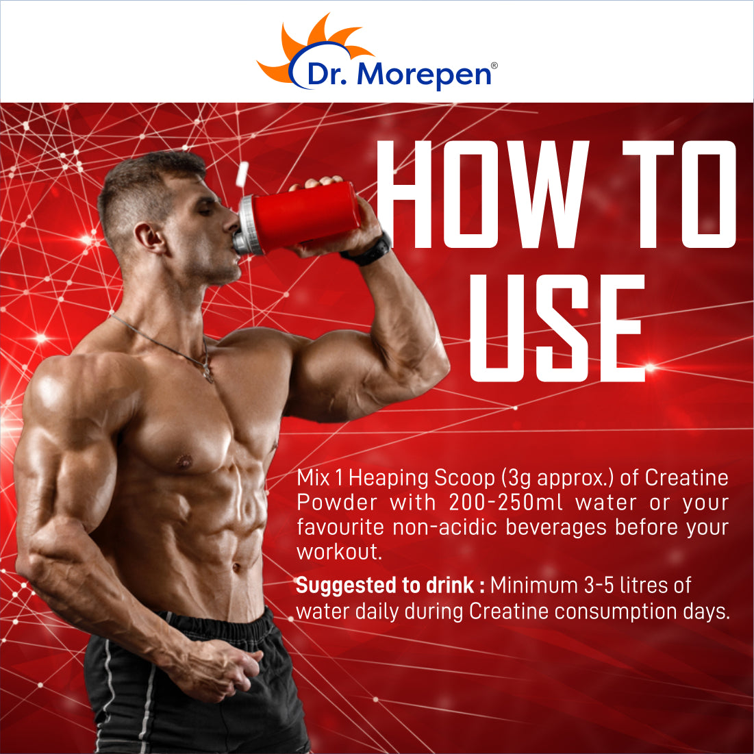 Dr Morpen Creatine Monohydrate Powder | Grocsy