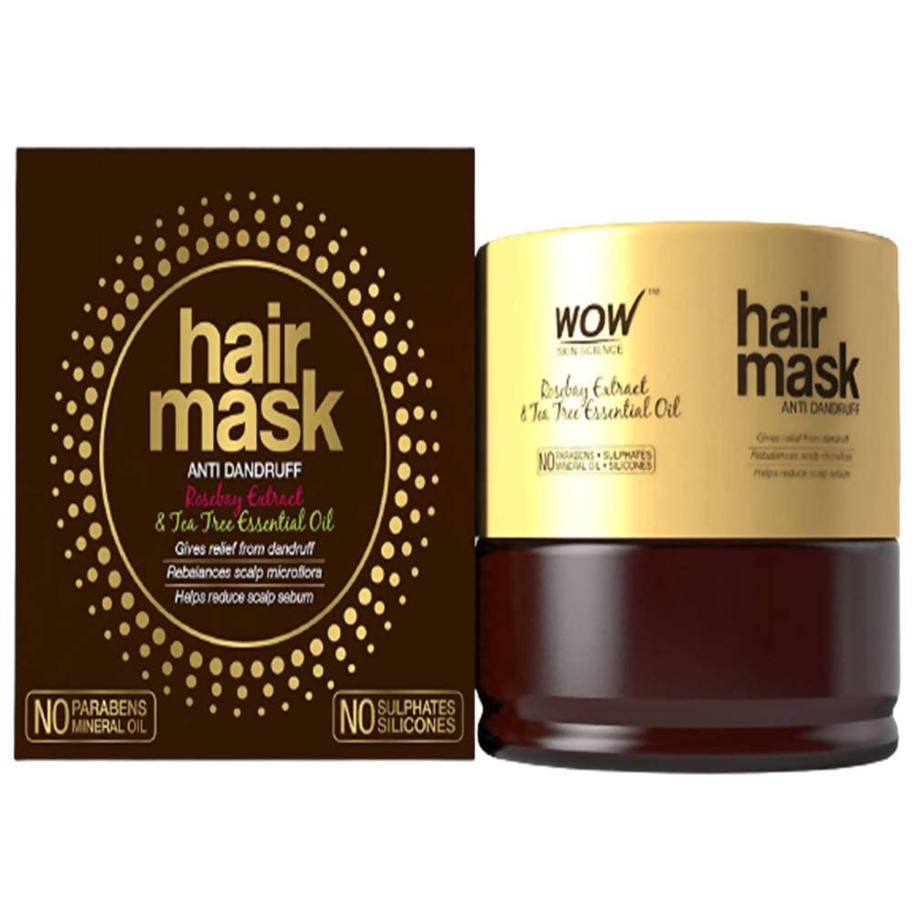 Wow Skin Science Rosebay Extract & Tea Tree Essential Oil Anti-Dandruff Hair Mask | Grocsy