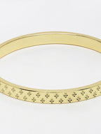 NVR Men's Gold-Polished Stainless Steel Kada Bracelet