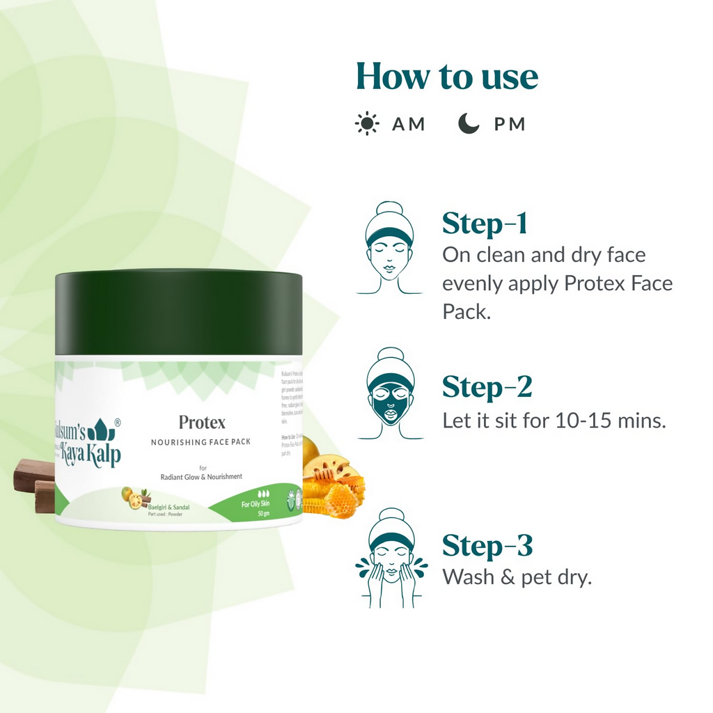 Kulsum's Kaya Kalp Protex Nourishing Face Pack With Baelgiri & Sandalwood | Grocsy
