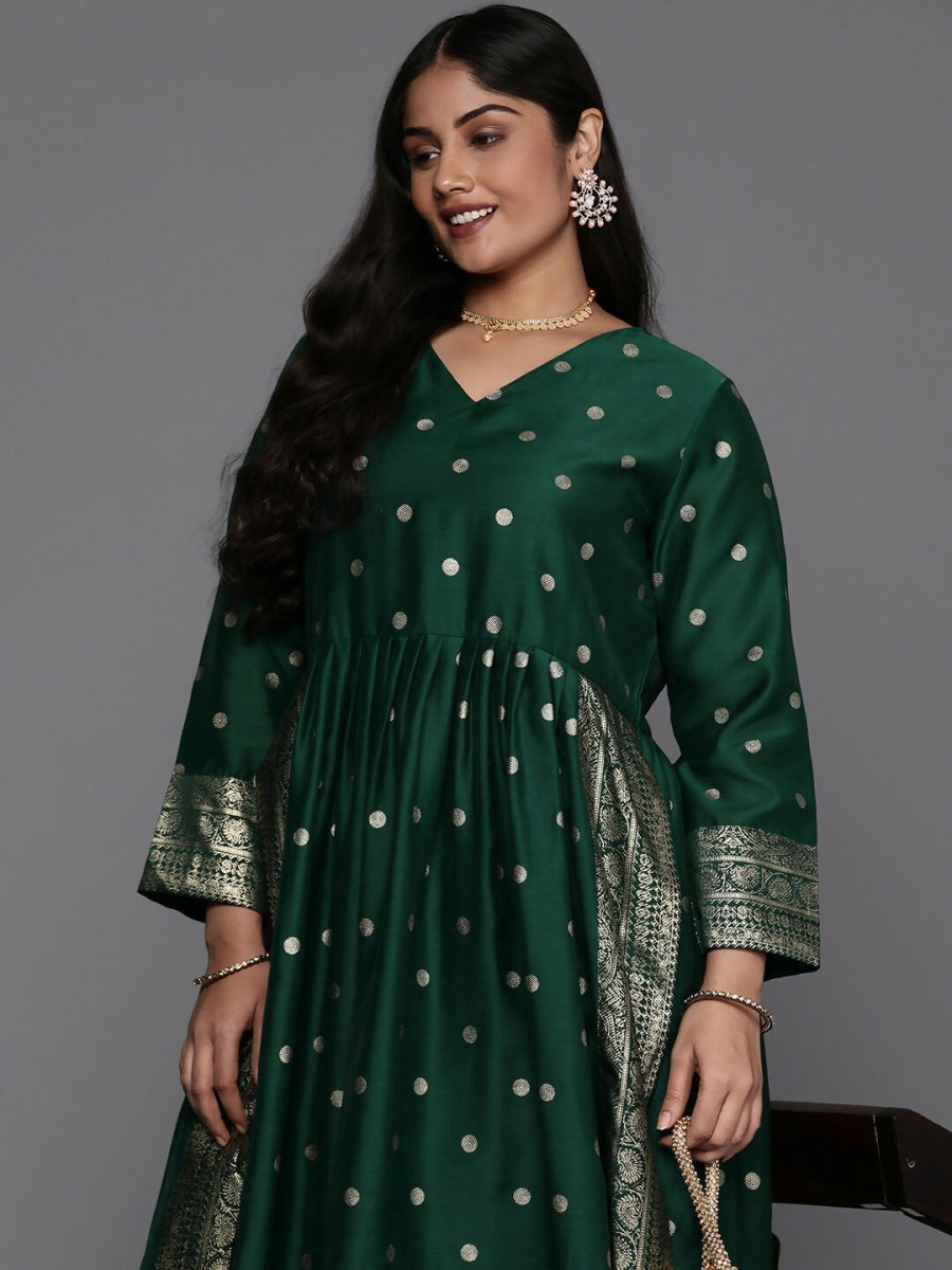 Ahalyaa Women's Traditional wear Kurta Set - Green | Grocsy