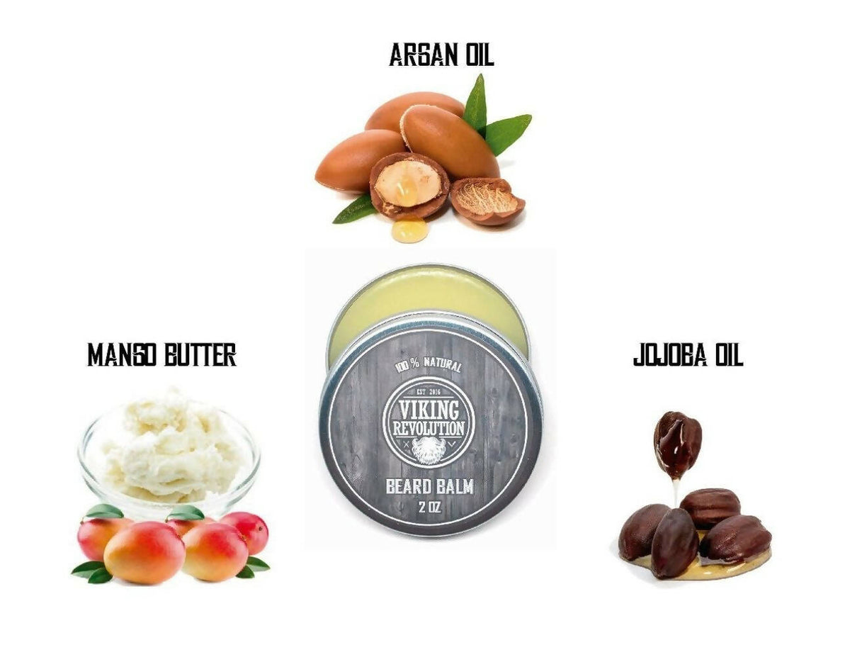 Viking Revolution Beard Balm with Argan Oil & Mango Butter | Grocsy