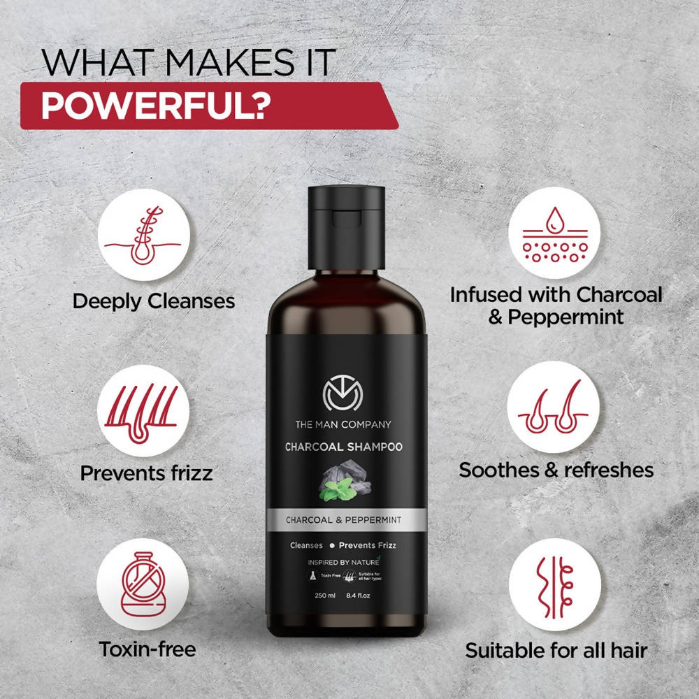 The Man Company Charcoal Shampoo | Grocsy
